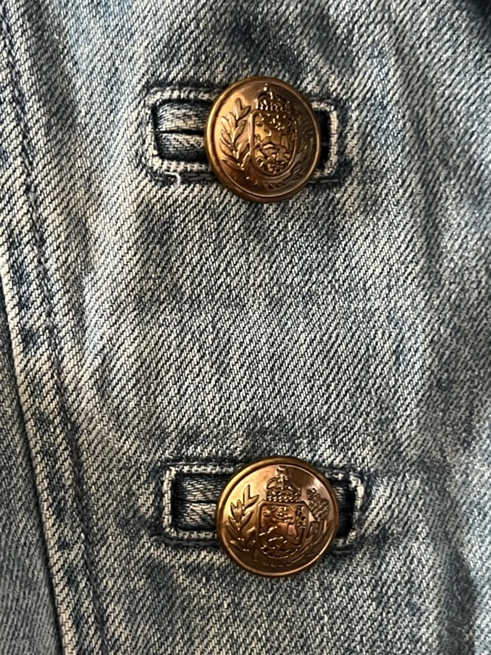 GAP Girls Light Blue Denim Military-Style Jacket
